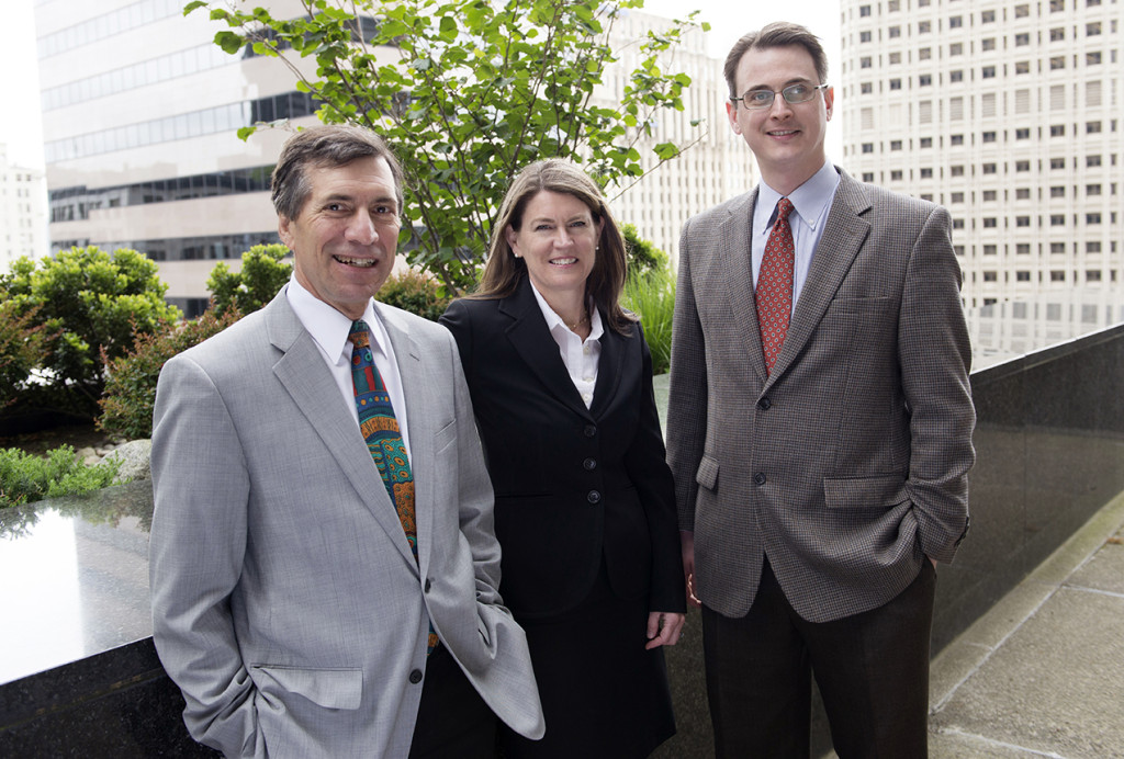 Photo of partner attorneys David A. Bricklin, Claudia M. Newman and Bryan J. Telegin